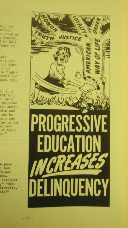 Zoll, Progressive Education Increases Delinquency